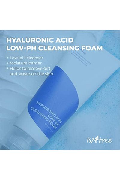 Isntree Hyaluronic Acid Low-Ph Cleansing Foam 150ml 5.07 fl.oz | Moisturizing & Mild cleansing | 8 t