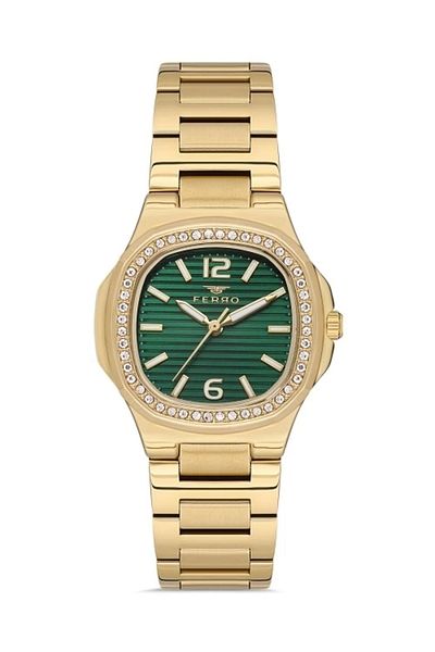 FERRO Yellow Steel Cord Women's Wristwatch Fl21366A-B6
