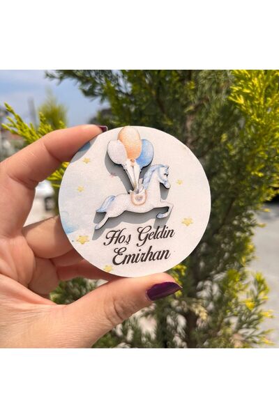 fabriflow exclusive 25adet Erkek Bebek Sünnet Hoşgeldin 1,2,3,4 Yaş Magnet Be...