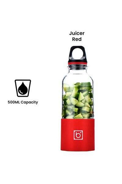 HALAMODO خلاط صغير محمول مزود بشاحن USB سعة 500 مل Tbottle1034 أحمر