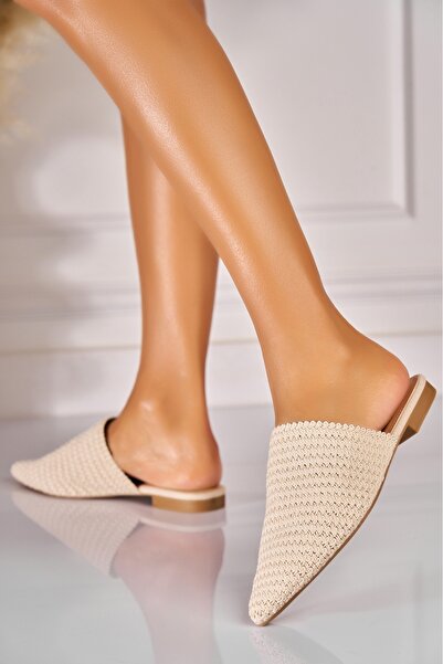 Joana Παντόφλες/Παντόφλες Bej din Textil Anaya