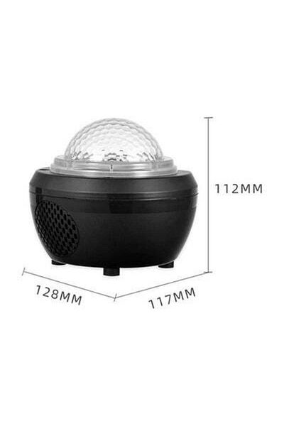 HALAMODO 2-In-1 Star Light Projector Led Night Light with Remote Control Black/Blue 17x17x13.5cm