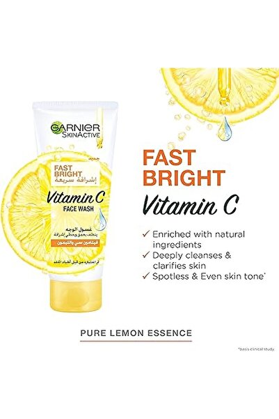 Garnier Garnier Skin Active Brightening Vitamin C & Lemon Face Wash for Radiant Skin - 100ml by Garnier