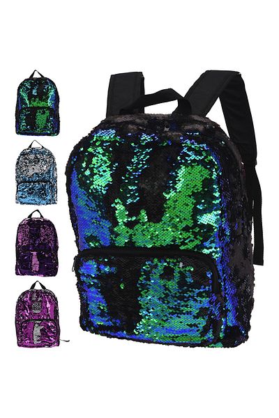 Homelux Reversible Sequin Backpack – 45x30 cm Glitter School Bag for Girls and Teens