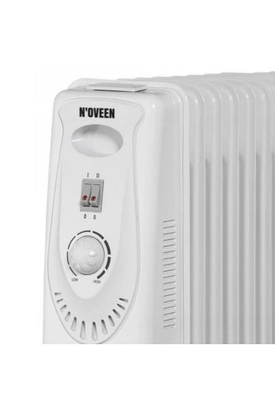 Noveen Electric oil heater, Noveen, 2900 W, 13 elements, 3 power levels, turbo fan, White