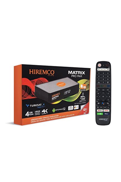 Hiremco Matrix Pro Max 4k 128gb Android 12 Uydu Alıcısı