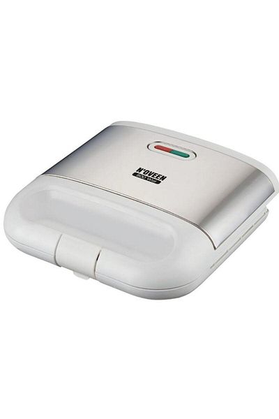 Noveen Sandvișor Noveen SM451 Ceramic INOX, 800 W, Placi ceramice, Carcasa Inox (Alb/Argintiu)