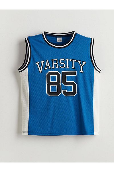 LC Waikiki Crew Neck Varsity Printed Boys Undershirt