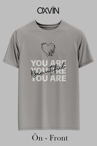 OXVİN ΕΙΣΤΕ ΟΜΟΡΦΗ Γυναικείο T-Shirt με στάμπα REGULAR Stone (ΠΛΗΡΗΣ ΜΟΡΦΗ)