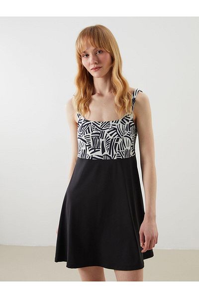 LC Waikiki Costum de baie pentru femei cu decolteu în U cu fustă