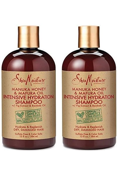 Shea Moisture Manuka Honey & Mafura Oil Intensive Hydration Shampoo 13 Fl Oz (Pack of 2)