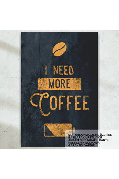 i need more coffee home kitchen cafe decoration table retro wood poster
