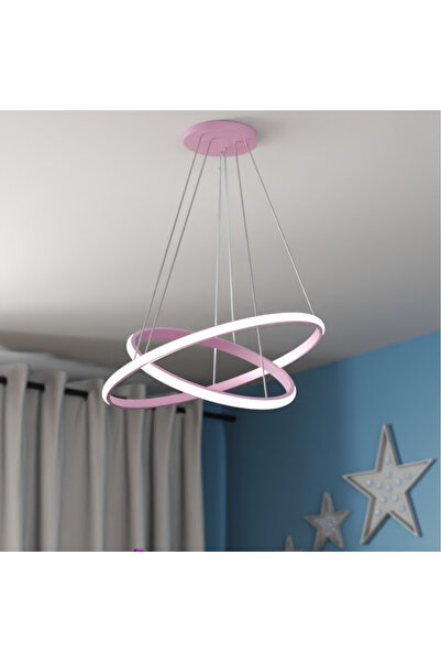 Elektroyou Robin 2 'li Pembe Sarkıt Günışığı Ledli Modern Led Avize