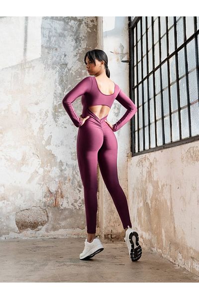 Joana Burgundy Gracie Jumpsuit