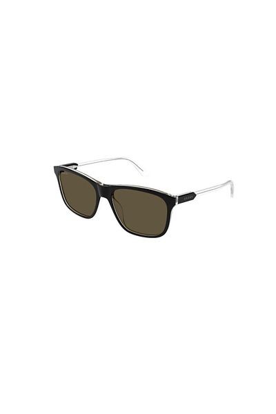 Gucci Gg 1819S 005 57 Men's Square Black Combined Sunglasses