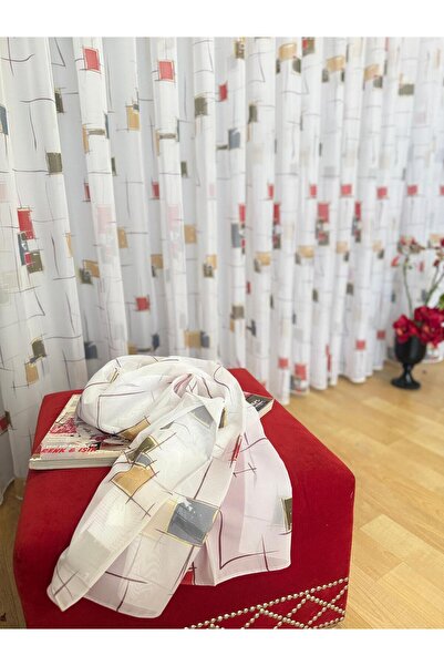 Carrera GEOMETRİK DESENLİ TÜL PERDE (1/3 PİLE)