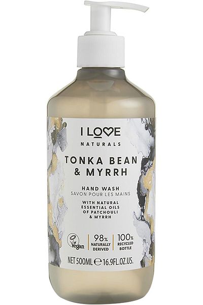 I Love Naturals Tonka Bean and Myrrh Hand Wash - Hydrating Hand Soap with Essential Oils - Skin-Smoo