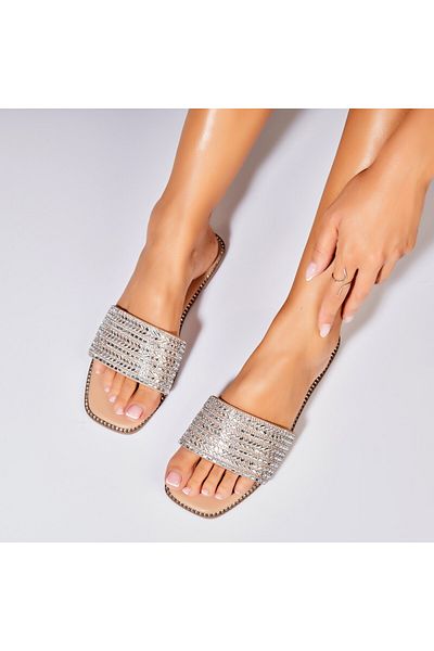 Joana Khaki Salwa Eco-Leather Slippers/Flip Flops