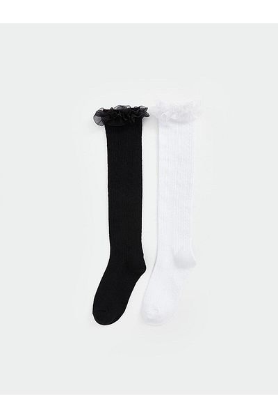 LC Waikiki LCW Kids Basic - Комплект от 2 чорапи до коляното за момичета