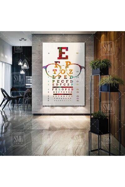 SML TABLO Renkli Gözlük Optik Göz Doktoru Muayenehane Renkli Göz Testi Şeması...