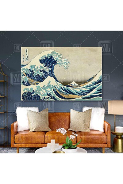 SML TABLO Kanagawa Oki Great Wave Japon Deniz Dalgası Katsushika Hokusai Yata...