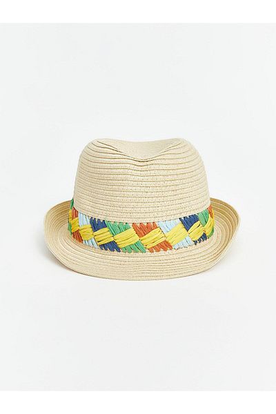 LC Waikiki Color Blocked Baby Girl Straw Hat
