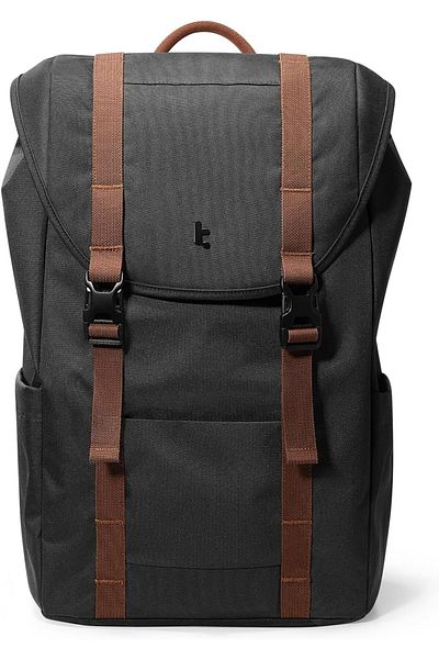 Tomtoc VintPack-TA1 Flap Laptop Backpack, Water-Resistant Travel Casual Eco-Friendly Backpack 22L