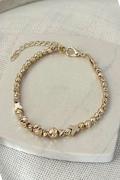 DEMOKAN Brățară pentru femei Trend Gold Dorica Sparkle Butterfly