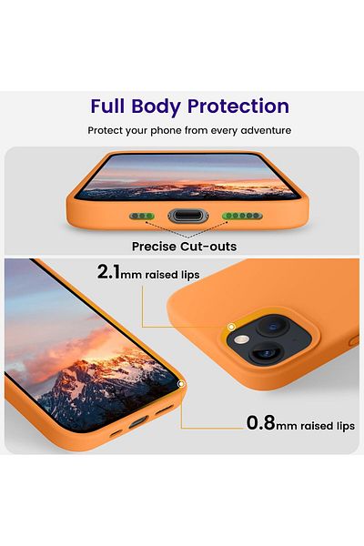 Generic Silicone Case Cover Compatible with iPhone 13 6.1 inch , Ultra Slim Fit with Full Body Protection