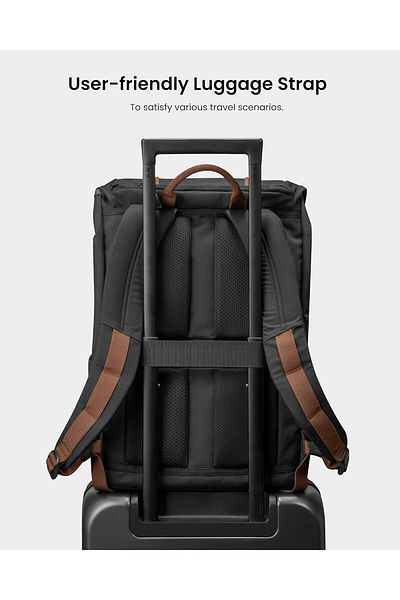 Tomtoc VintPack-TA1 Flap Laptop Backpack, Water-Resistant Travel Casual Eco-Friendly Backpack 22L