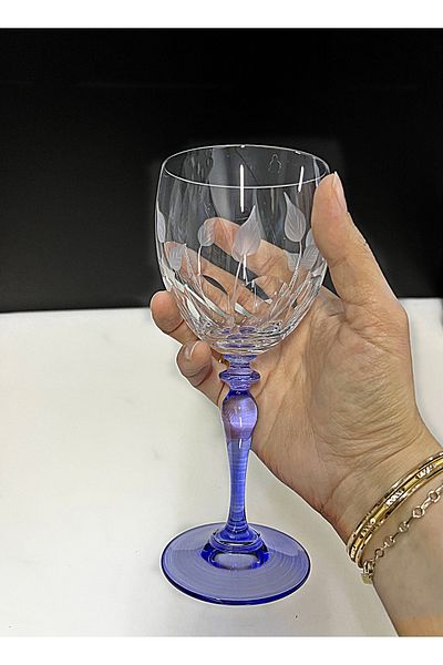DECOSTYLE Leaf Decoration Colorful Cold Cutting Pasabahce Footed Coffee Side Ideal 1 Piece