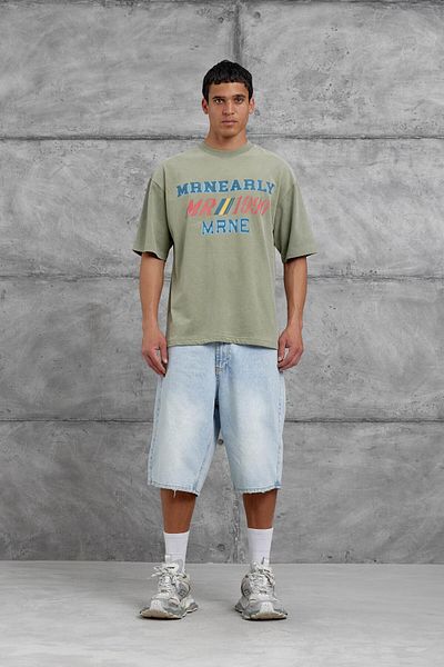 NOMARC Πράσινο μπλουζάκι Mrnearly Written Oversize