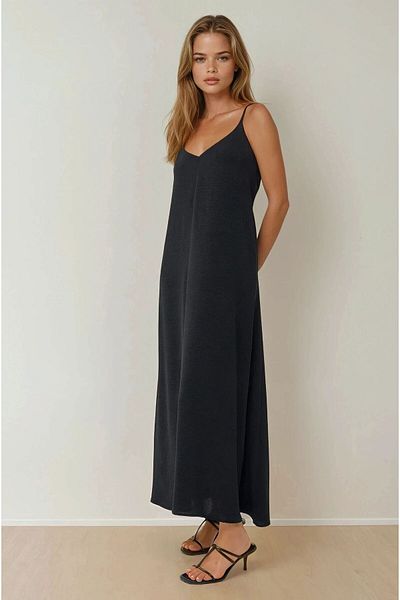 Hiccup V-Neck A-Form Maxi Dress