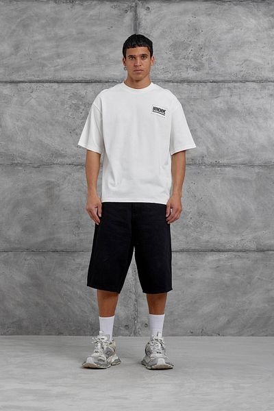 NOMARC Tricou oversize cu etichetă albă