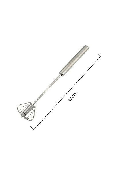 HomeTarz Push Whisk Mixer Automatic Inox Steel 36cm