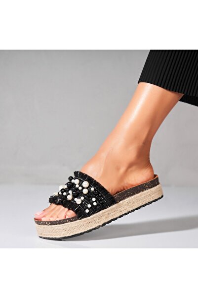 Joana Παντόφλες Negri din Piele Ecologica Jesly