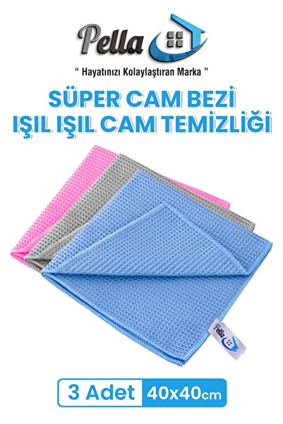 pella Super Glass Cloth – Set of 3 40X40 Non-Marking Formula, Perfect Cleaning!