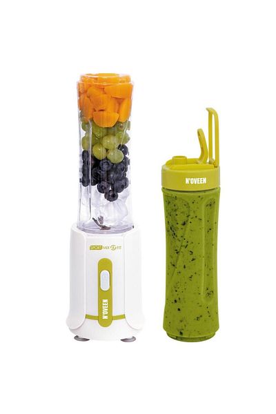 Noveen Blender Noveen Sport Mix & Fit SB230, 300 W, 2 Sticle TRITAN 0.6 l, Adaptor zdrobire gheata (Verde)