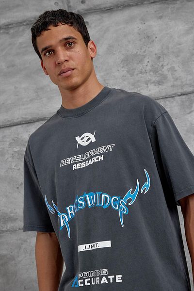 NOMARC Καπνιστό Areswing Written Oversize Tshirt