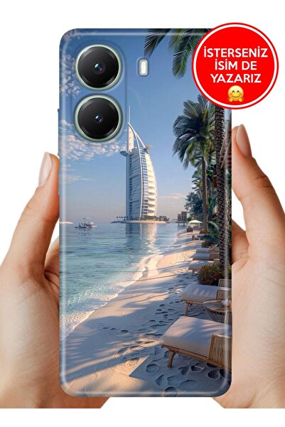 POCO X7 Pro Kılıf Ergonomik Resimli Desenli Silikon Dubai Beach