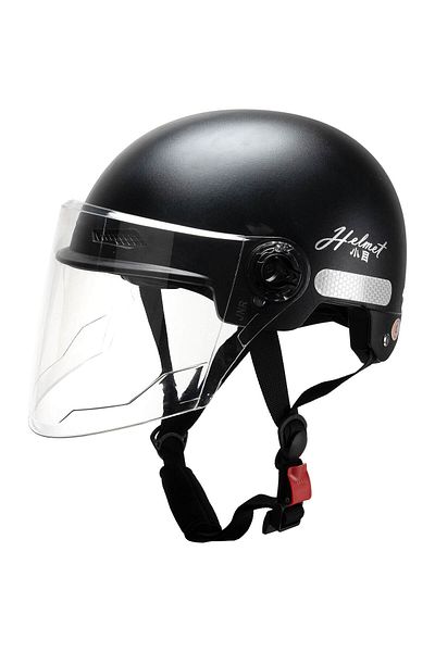 ACTION ONE Casca de protectie cu viziera Jump, 55-61 cm, reglabila, negru