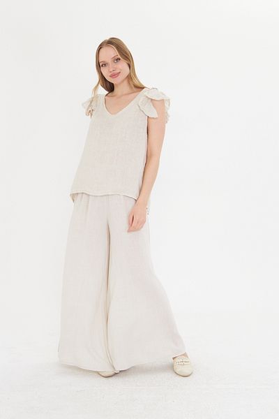 Ragazze Ventenni Shoulder Detailed Linin Loose Suit Compatible with Sea and Summer Season