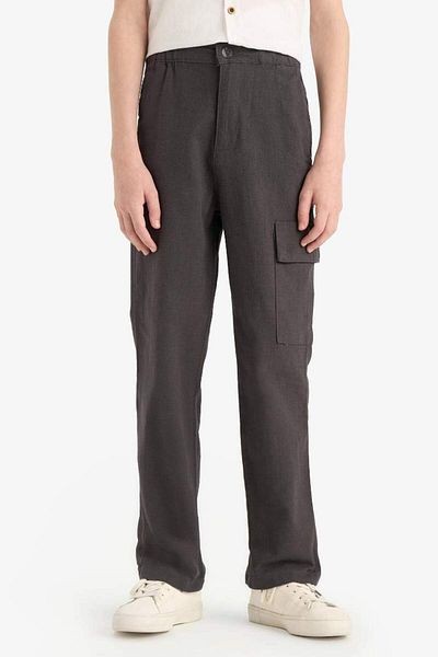 DeFacto New Season Boy's Standard Leg Linen Blended Trousers