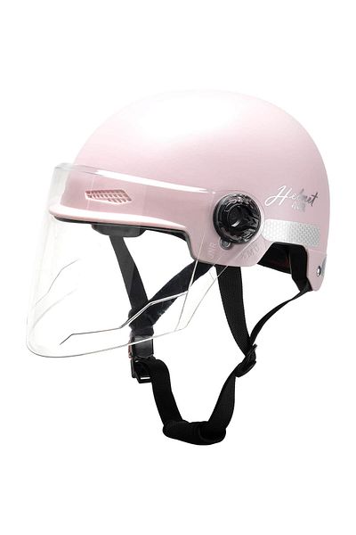 ACTION ONE Casca de protectie cu viziera Jump, 55-61 cm, reglabila, roz