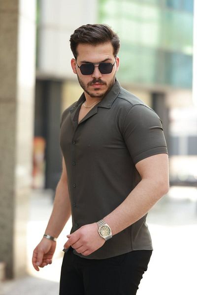 Kokosh moda Ανδρικό κοντομάνικο πουκάμισο με κουμπιά