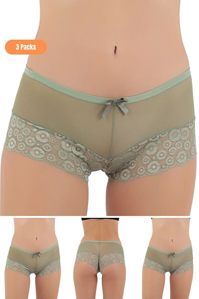 Merry Secret's Chiloți din dantelă din 3 piese pentru femei, cu ambalaj special igienic premium