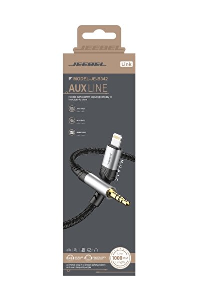 Jeebel | Lightning to 3.5mm Aux Cable – MFi Certified – 1.2M – Black – Premiu...
