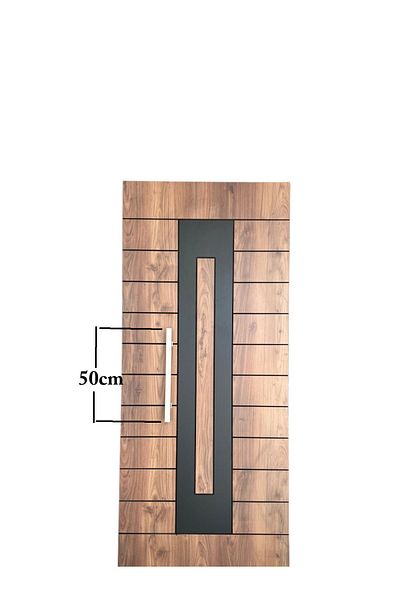 HOMDEP Steel Door Pull Handle Square Model Color Satin 50cm