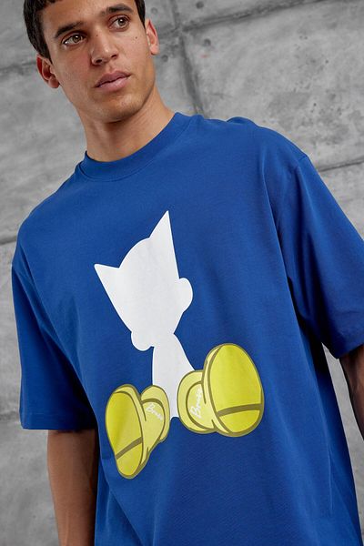 NOMARC Tricou oversize cu imprimeu albastru