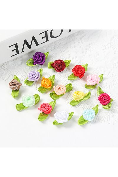 Choice 100pcs Multicolor 100Pcs Mini Rose Artificial Flowers Heads 2cm Buds Fabric Flower Wedding Decoratio